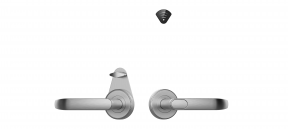 Электронный гостиничный замок HSU-9905-SN, Mifare, серебристый цвет, со скрытым выносным считывателем. 